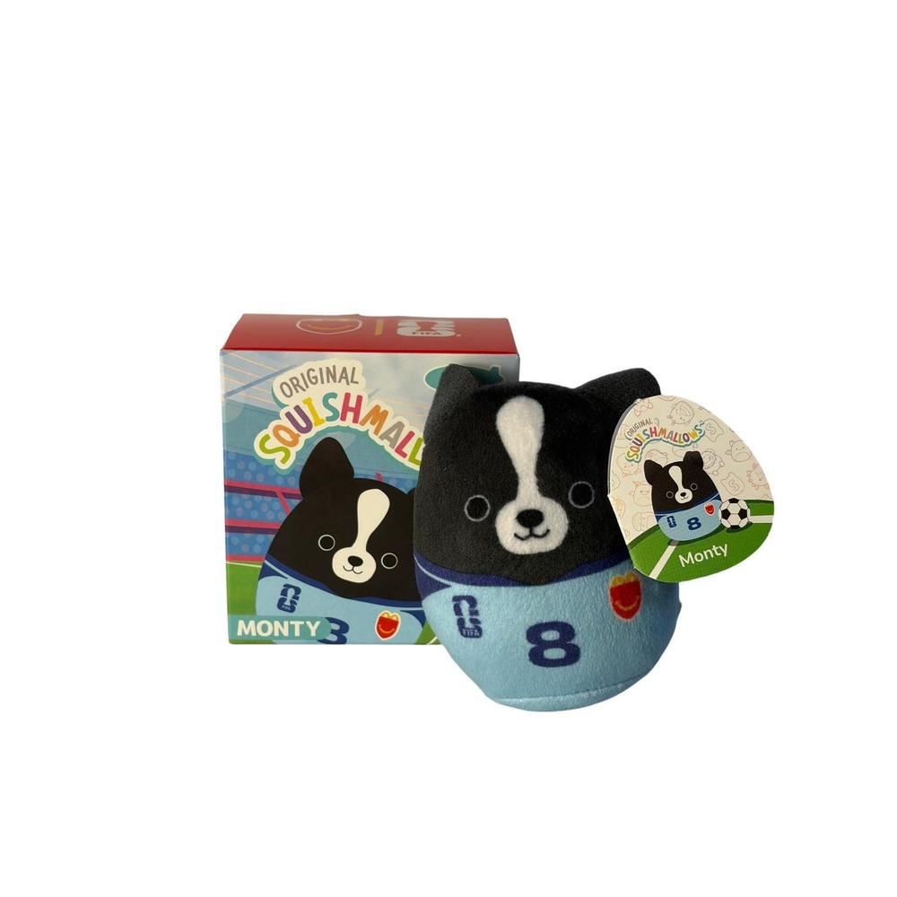 McDonalds Happy Meal toy Squishmallows #1 Monty FIFA Soccer Plush with Box